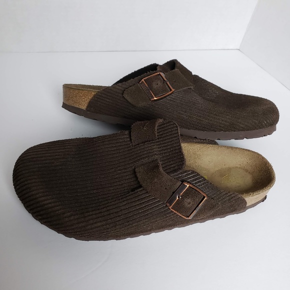 corduroy birkenstock clogs